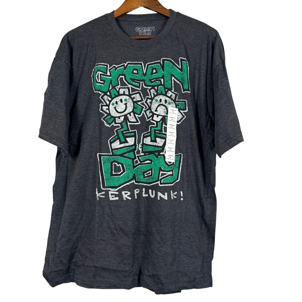 Green Day Dookie Album Cover Graphic Tee Charcoal Gray XXL Mad Engine Band Shirt